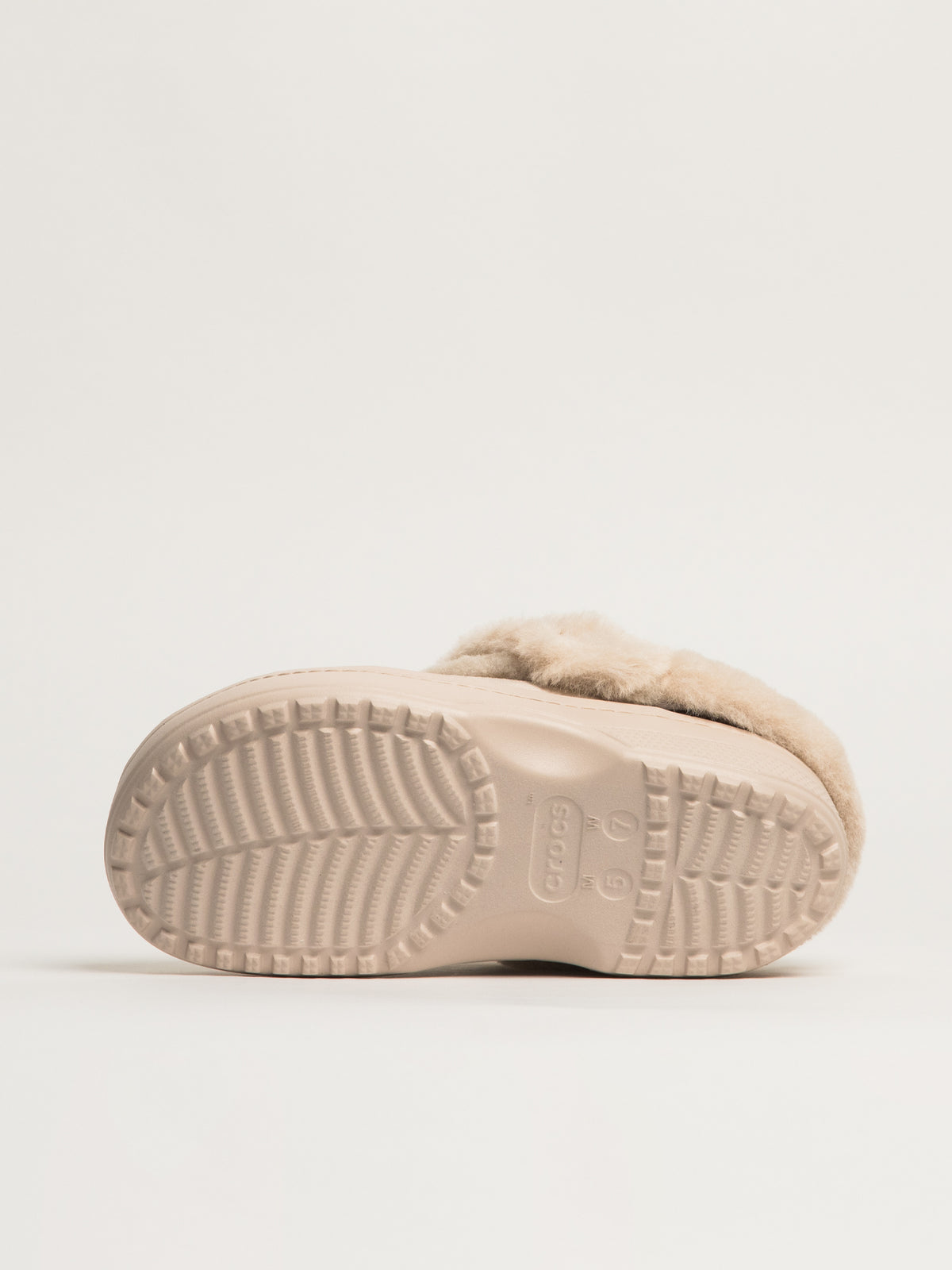 WOMENS CROCS CLASSIC UNFURGETTABLE VEGAN CLOG SLIP-ON - CREAM