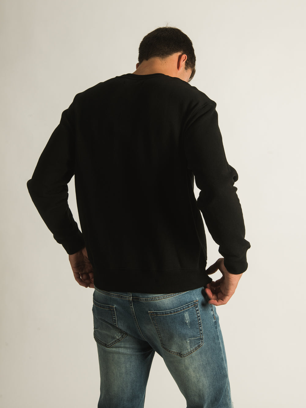 CROOKS & CASTLES CORE ESSENTIALS EMBROIDERED CREW  - CLEARANCE