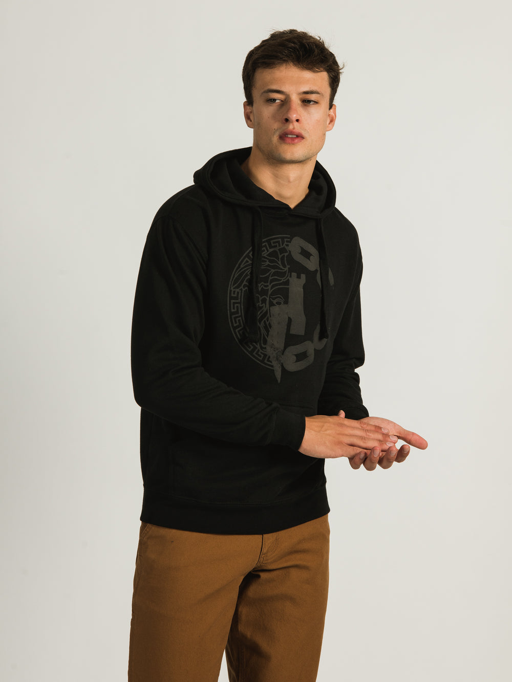 CROOKS & CASTLES BLOOD LINE TONAL PULLOVER HOODIE - CLEARANCE