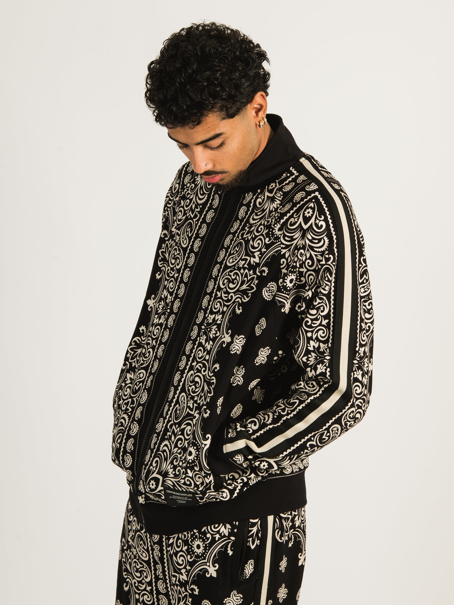 CROOKS & CASTLES PAISLEY ALL OVER PRINT JACKET - CLEARANCE