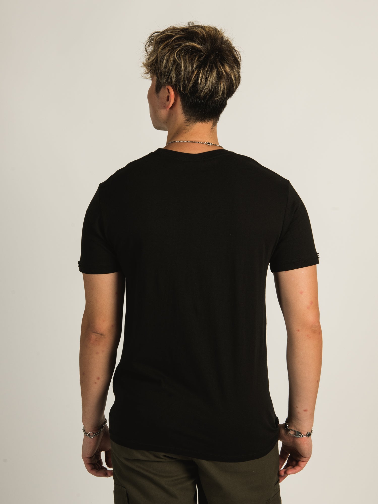 CROOKS & CASTLES C CHAIN EMBROIDERED LOGO T-SHIRT - CLEARANCE