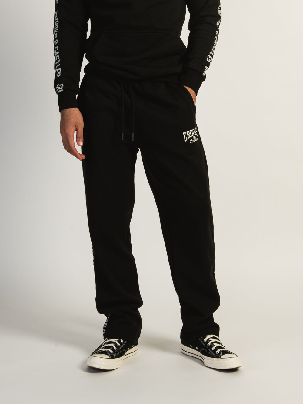 CROOKS & CASTLES JACQ TAPE FLEECE PANT