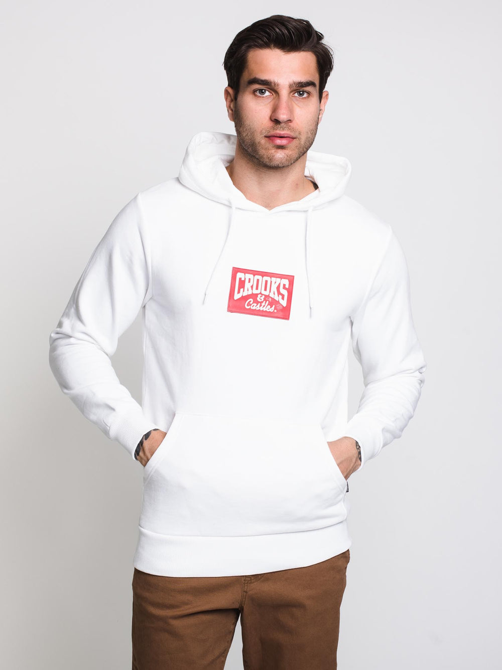 CROOKS & CASTLES RED BOX C&C PULLOVER HOODIE  - CLEARANCE