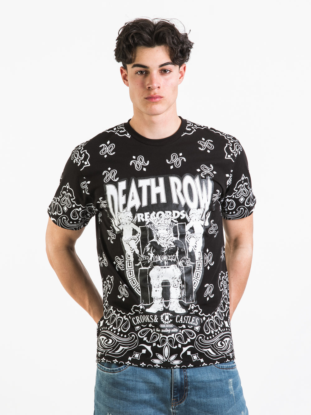 CROOKS & CASTLES SNOOP DOGG DEATH ROW X CROOKS BANDANA T - CLEARANCE