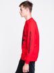 CROOKS & CASTLES MENS CAN'T RESIST LONG SLEEVET-SHIRT- RED - CLEARANCE - Boathouse