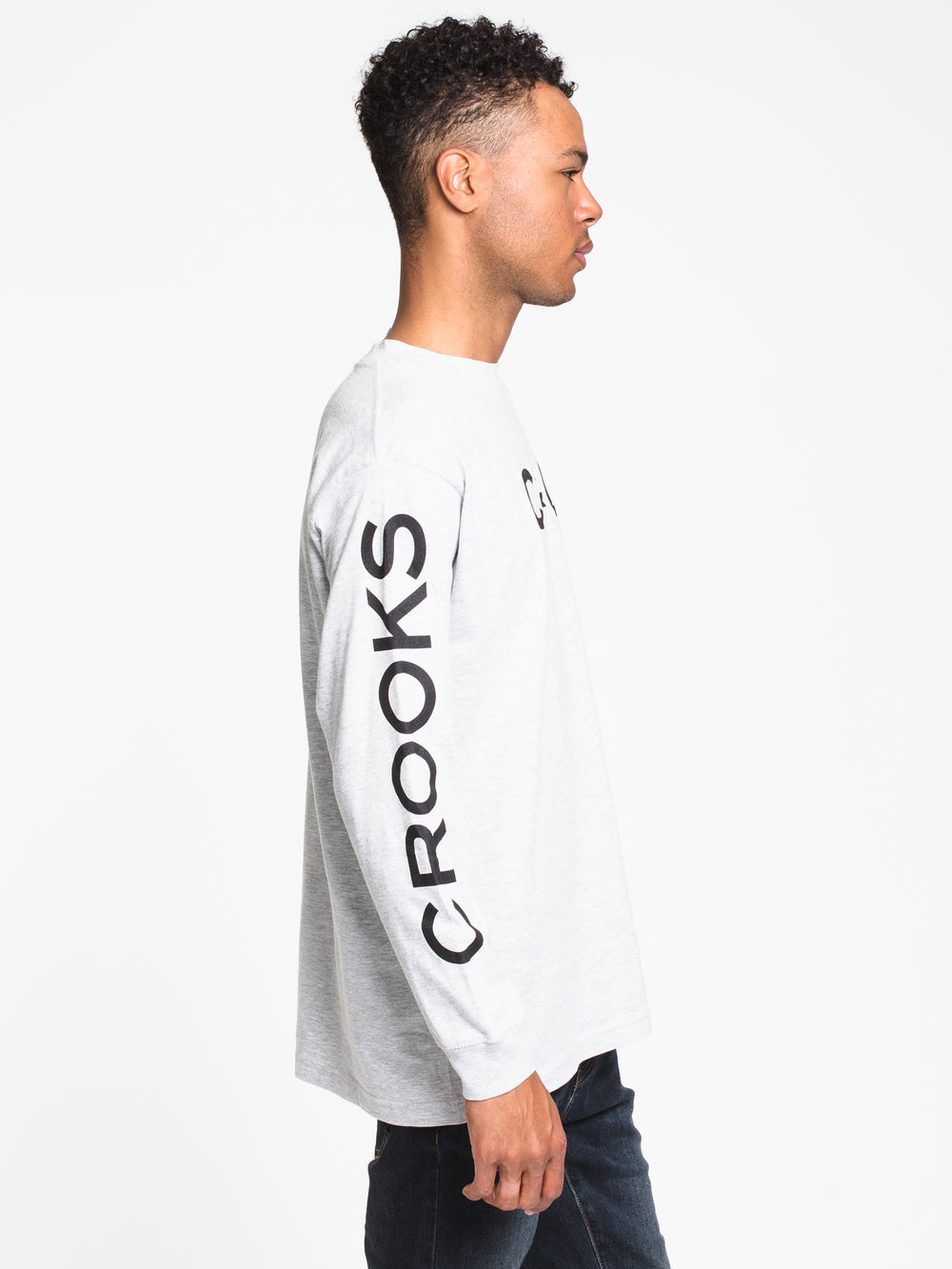 CROOKS & CASTLES C&C SPLIT LONG SLEEVE TEE  - CLEARANCE