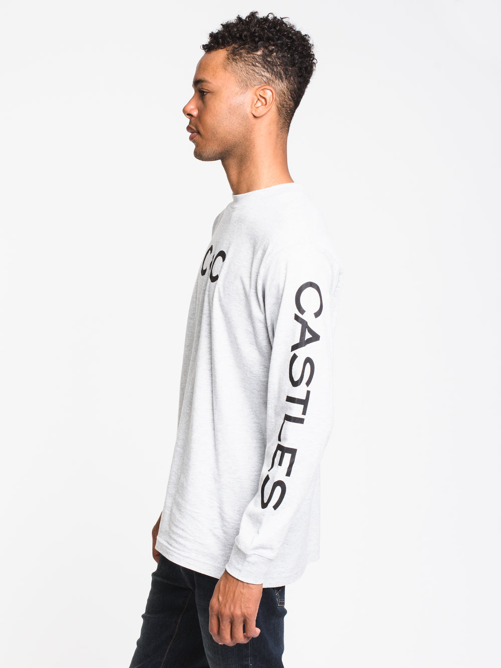 CROOKS & CASTLES C&C SPLIT LONG SLEEVE TEE  - CLEARANCE