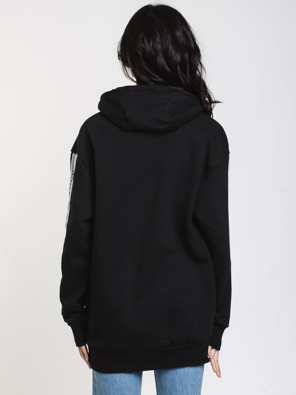 CROOKS & CASTLES TAPE OVER SIZED PULLOVER HOODIE  - CLEARANCE