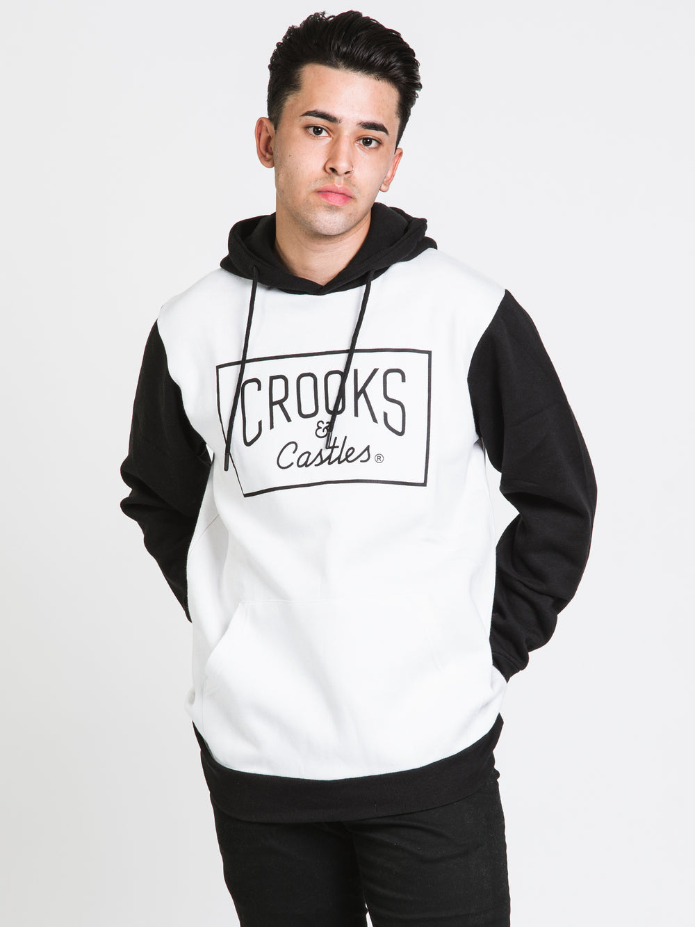 CROOKS & CASTLES REV LOGO PULLOVER HOODIE  - CLEARANCE