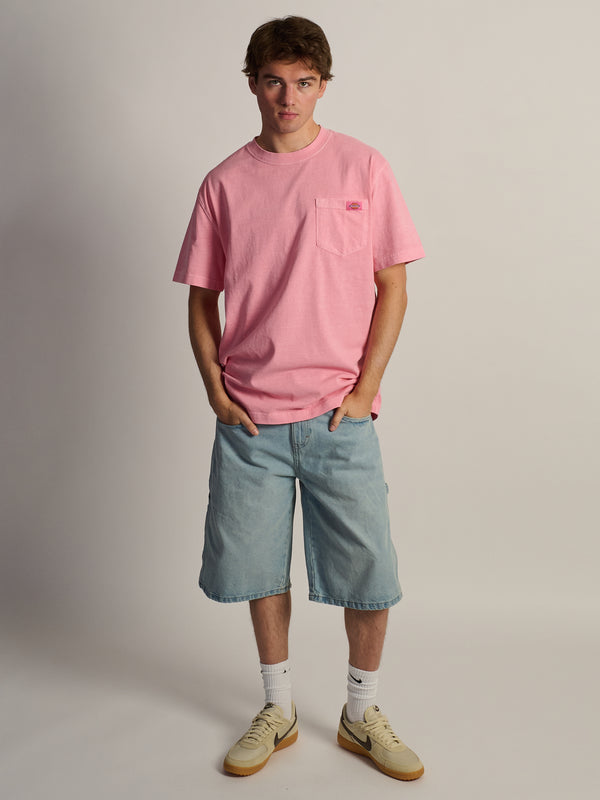 DICKIES HEAVYWEIGHT SHORT SLEEVE POCKET T-SHIRT - ORCHID