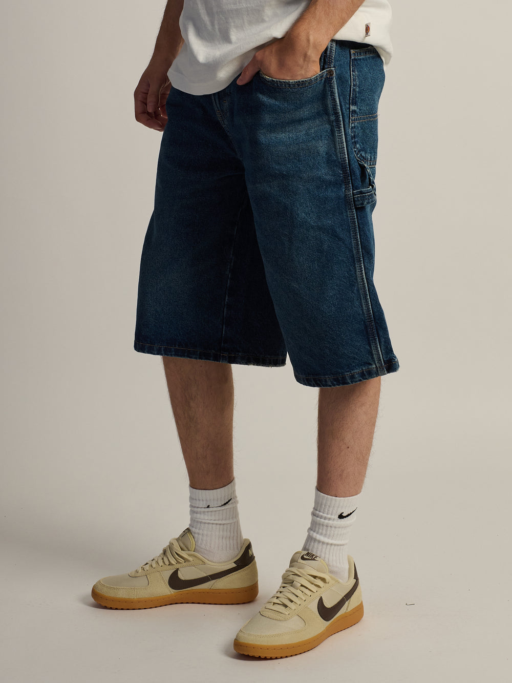 DICKIES - SHORT EN DENIM USÉ DE CHARPENTIER - VICKERY