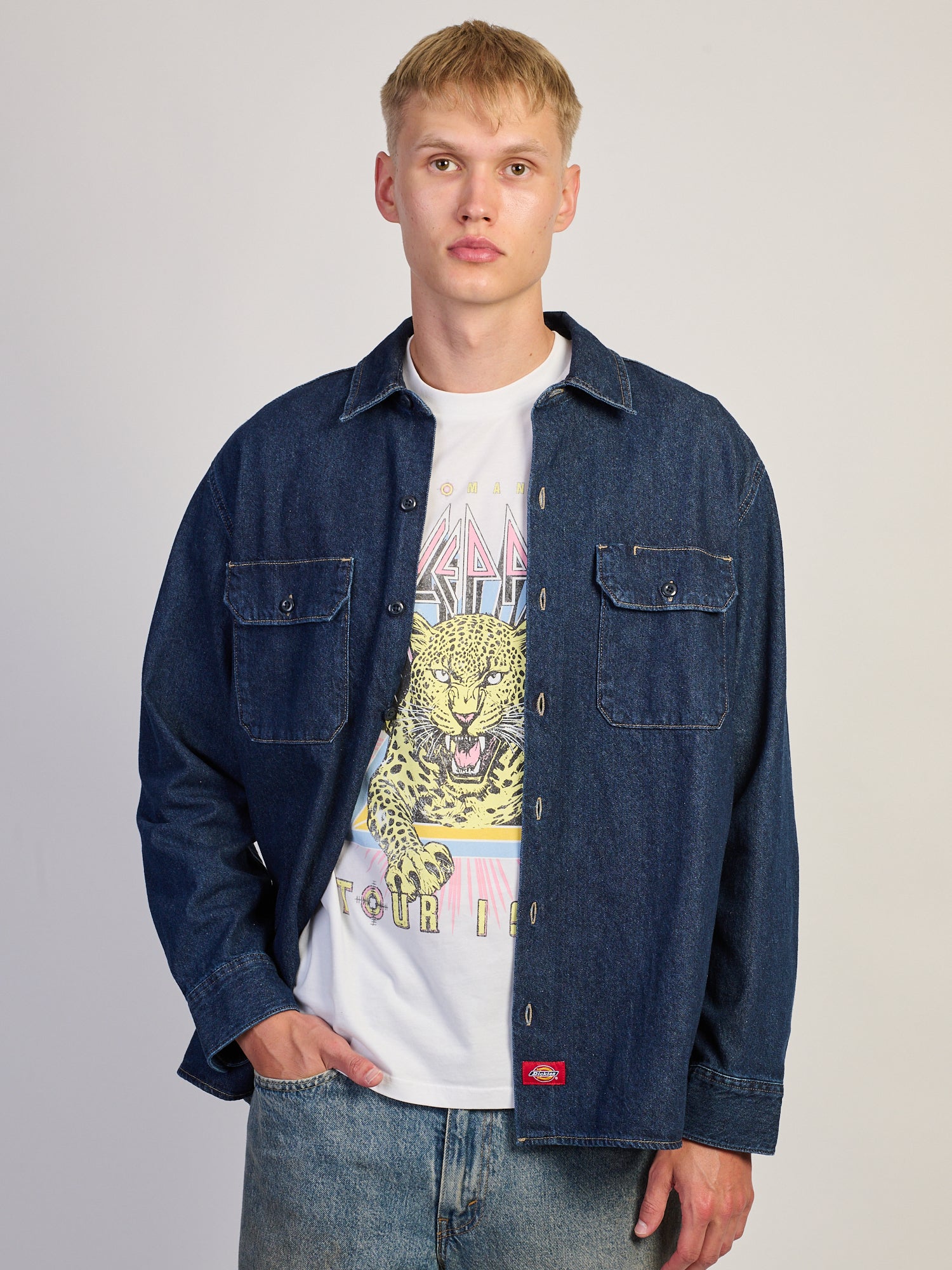 DICKIES LONG SLEEVE DENIM SHIRT