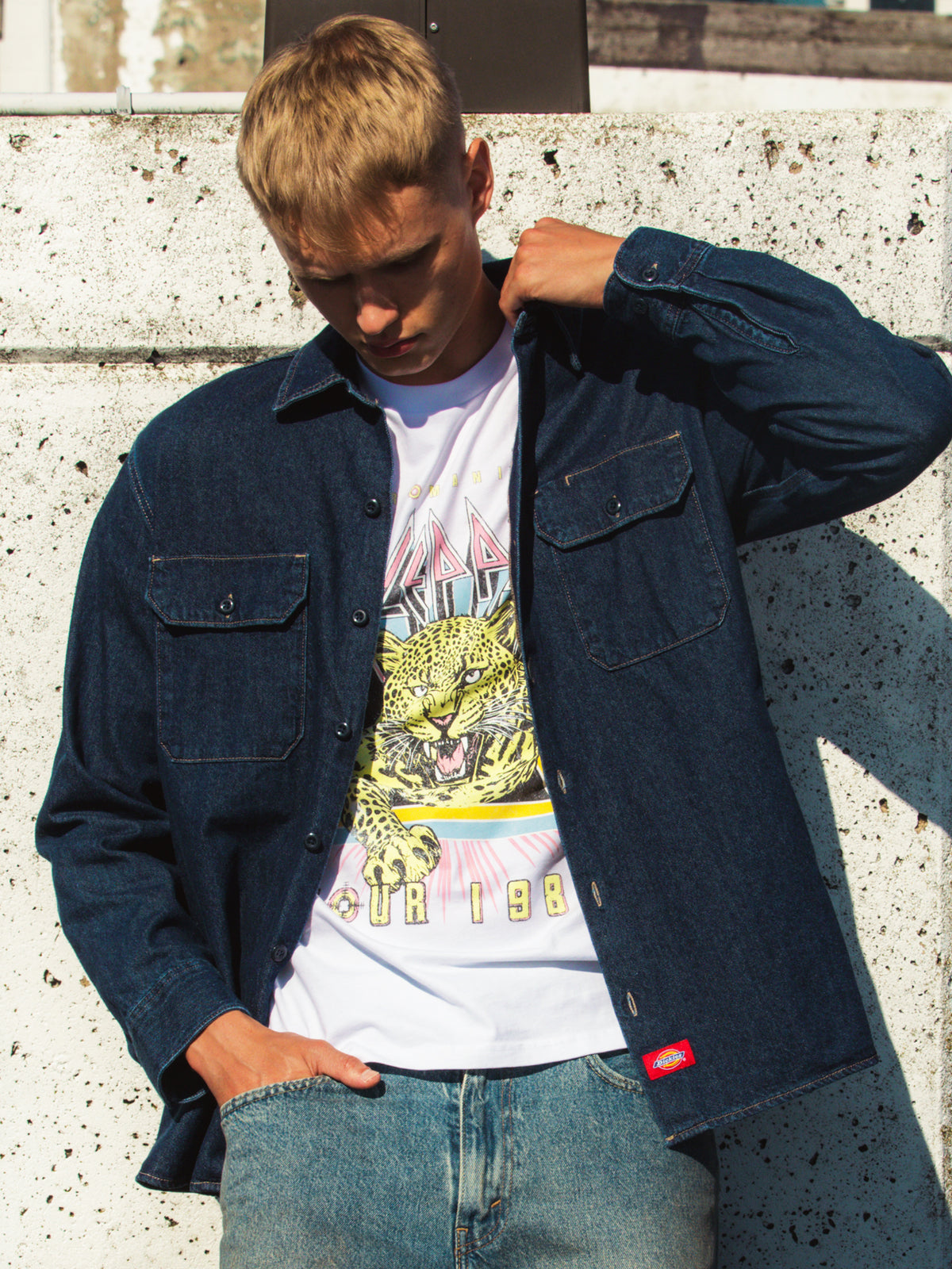 DICKIES LONG SLEEVE DENIM SHIRT