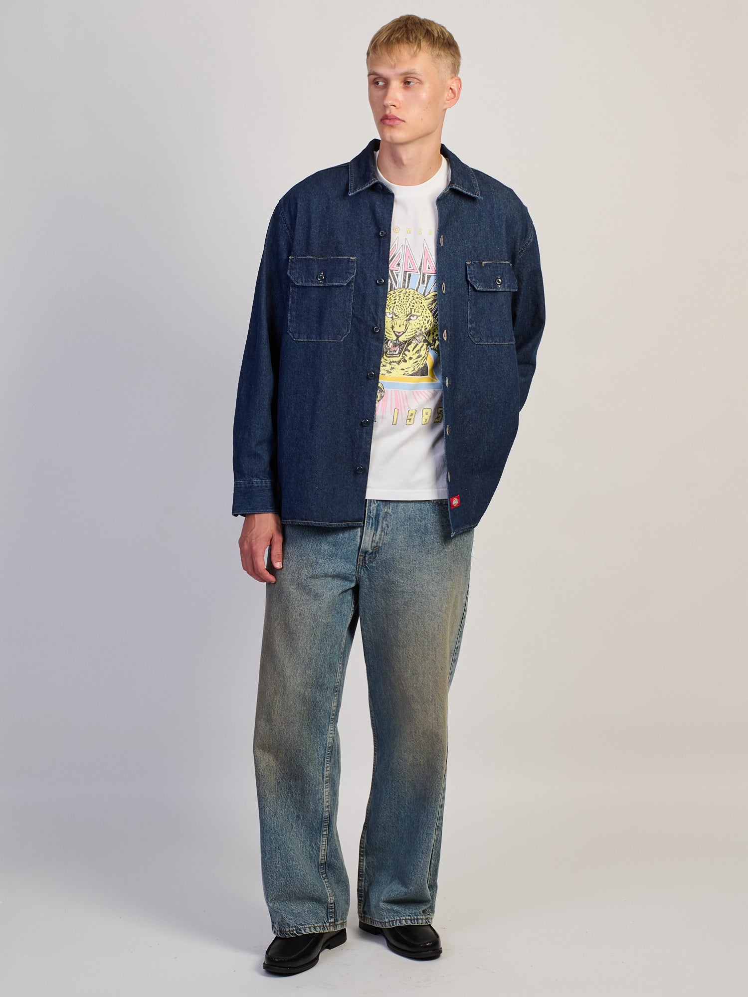 DICKIES LONG SLEEVE DENIM SHIRT