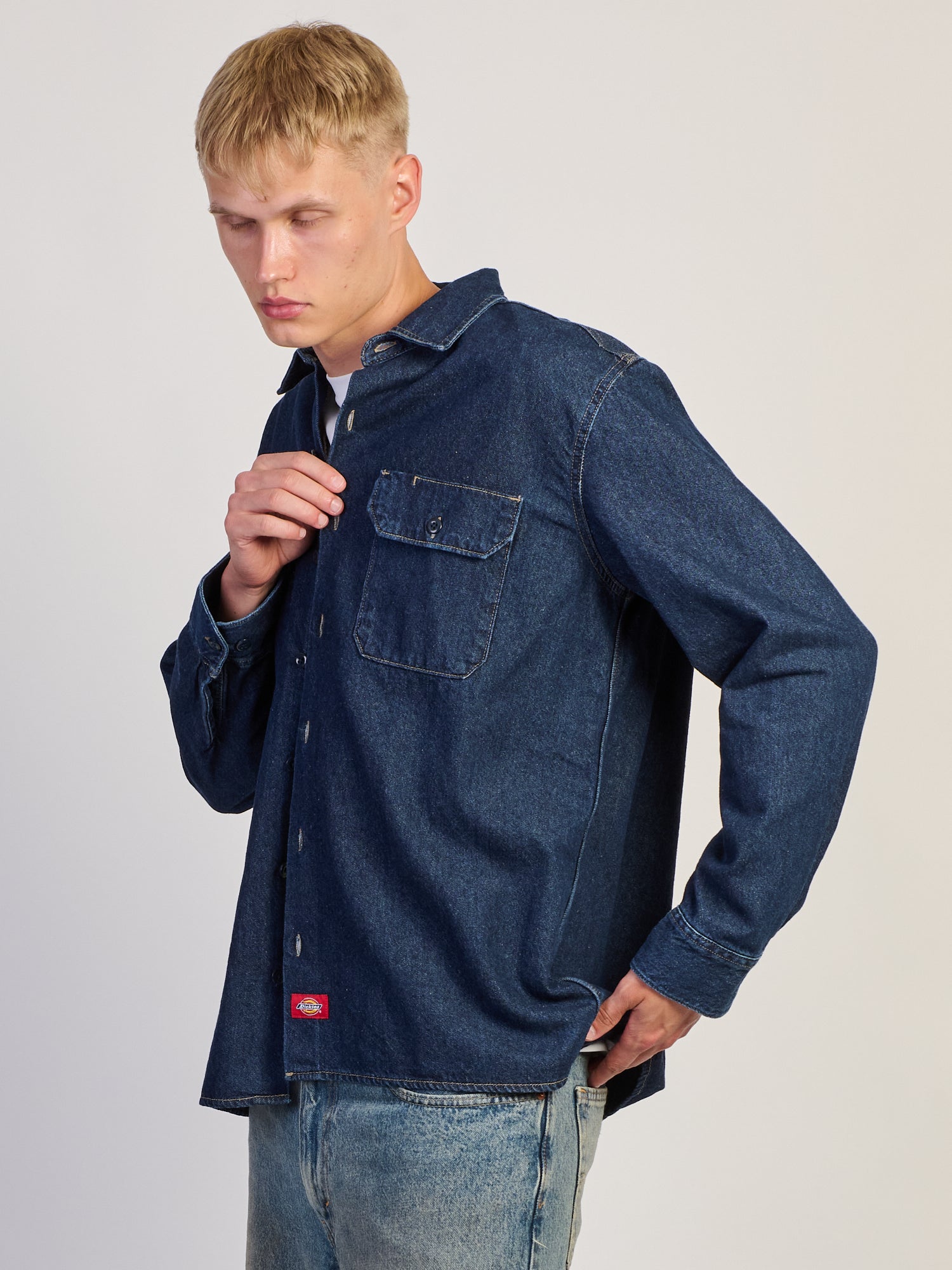 DICKIES LONG SLEEVE DENIM SHIRT