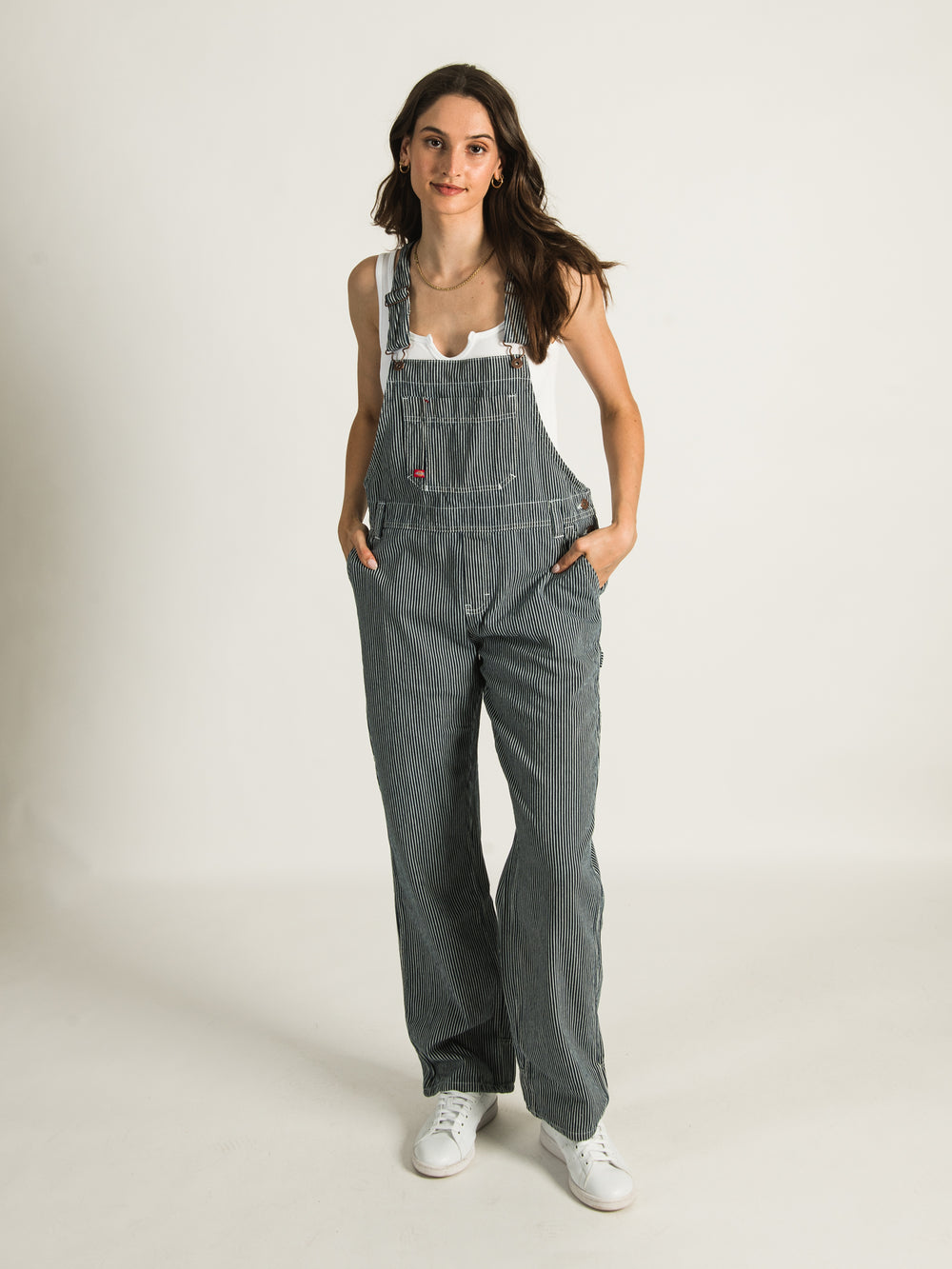 DICKIES RELAXED STRIPE BIB OVERALL - CLEARANCE