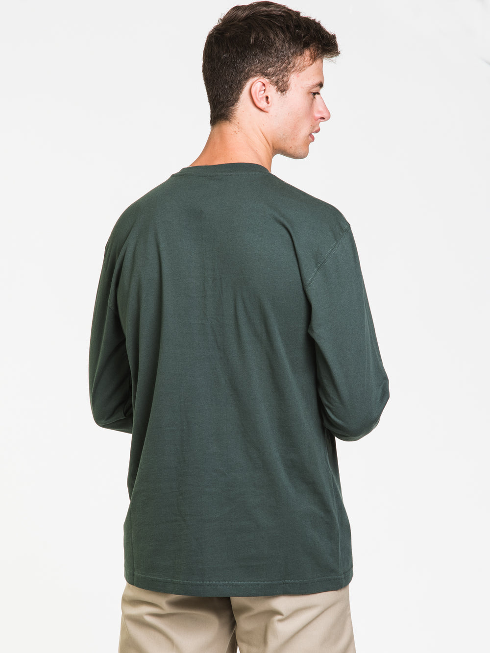 DICKIES HEAVYWEIGHT LONG SLEEVE HENLEY  - CLEARANCE