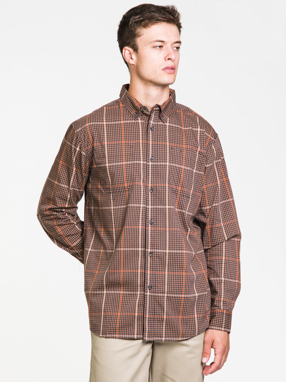 DICKIES RELAXED FIR FLEX LONG SLEEVE PLAID  - CLEARANCE