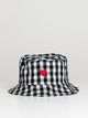 DLG DLG BUCKET HAT - HEART ON CHECKERED PRINT - CLEARANCE - Boathouse