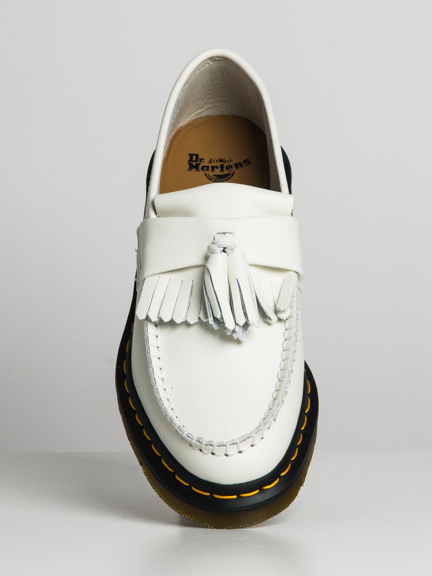 Adrian yellow stitch leather best sale tassel loafers