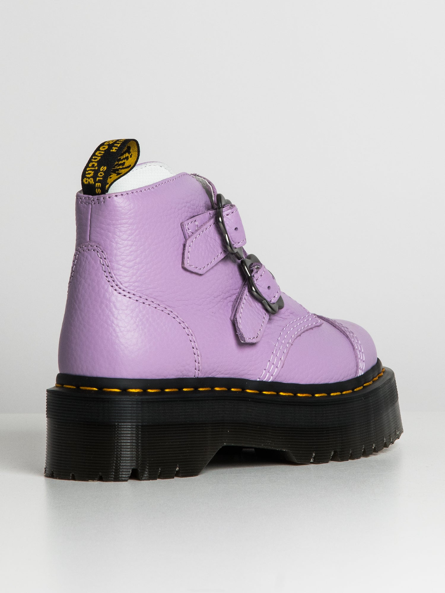 DR MARTENS Womens Dr Martens Devon Flower Milled Nappa Clearance Purple 6