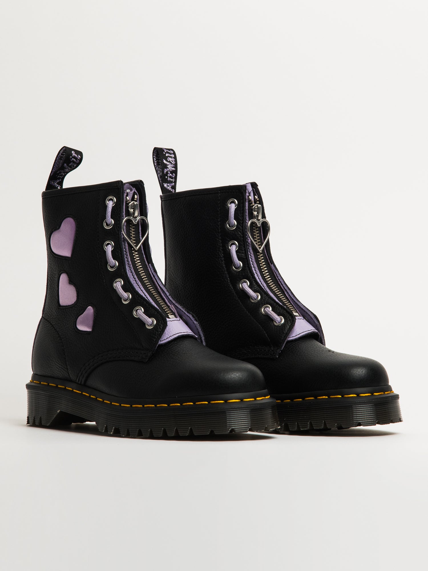 WOMENS DR MARTENS 1460 ZIP HEART VIRGINIA BOOTS - CLEARANCE
