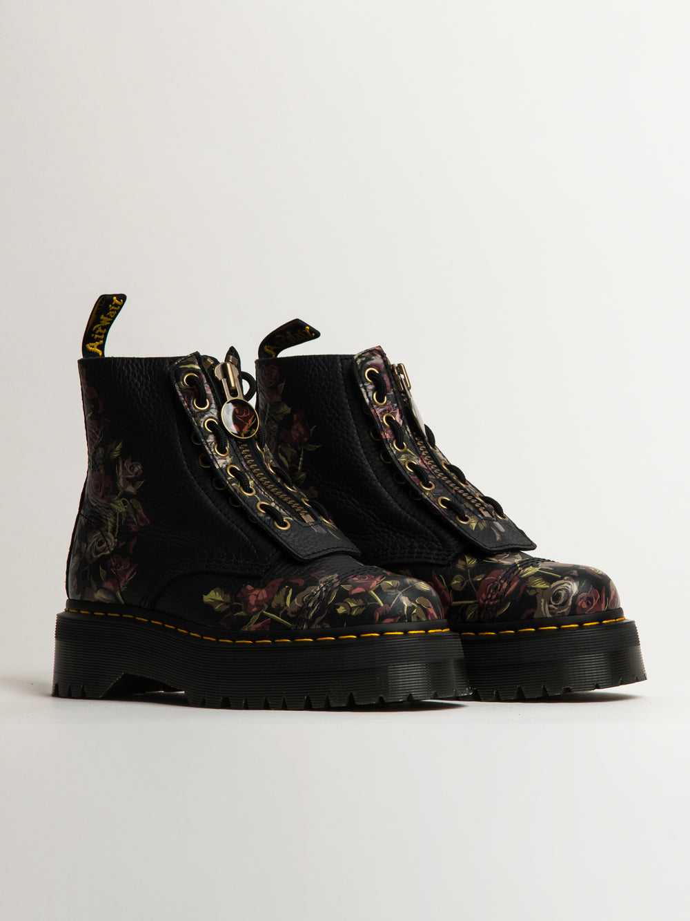 Sinclair Dr Martens Schwarz Mit Rosen Dottor Martens Dr Martens