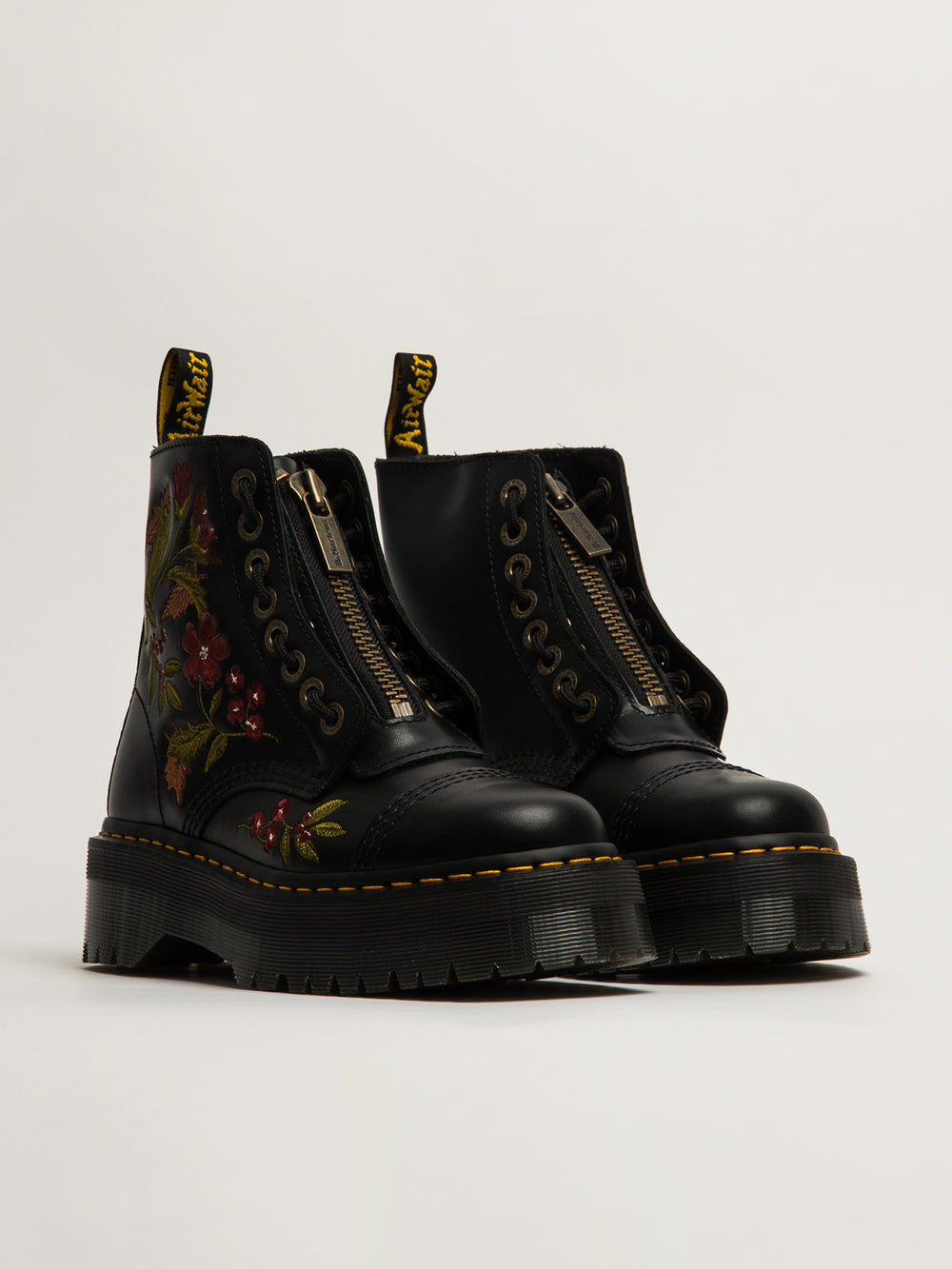 DR MARTENS SINCLAIR AUTUMN FLORAL WANAMA BOOT - BLACK