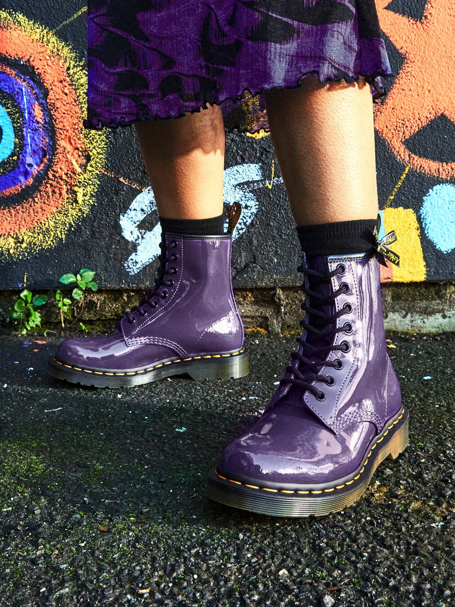 Purple doc store martens womens