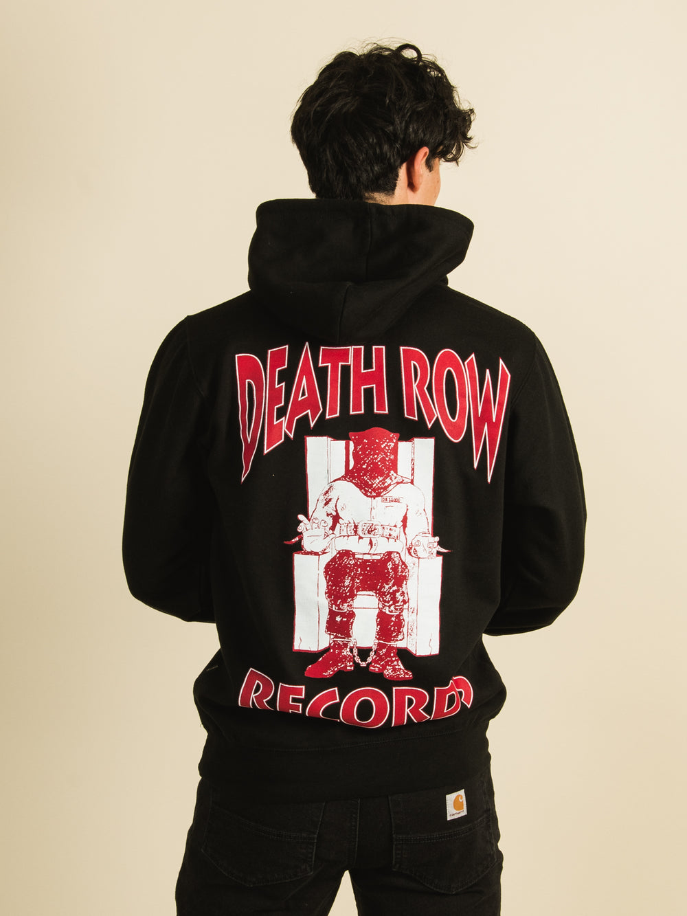 DEATH ROW RECORDS DEATH ROW LOGO REPEAT PULLOVER HOODIE