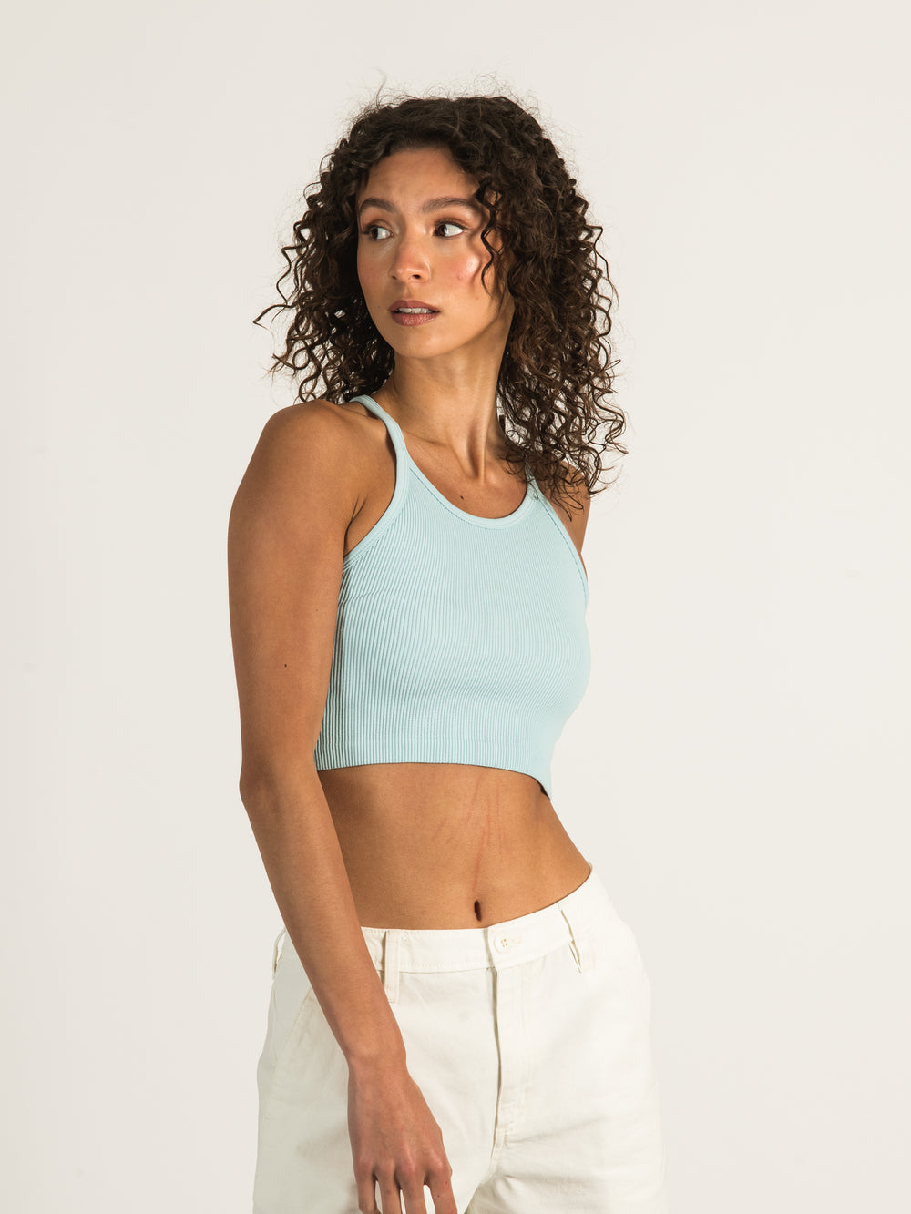 DYNAMIC THICK RIB RACERBACK CROP TANK  - CLEARANCE