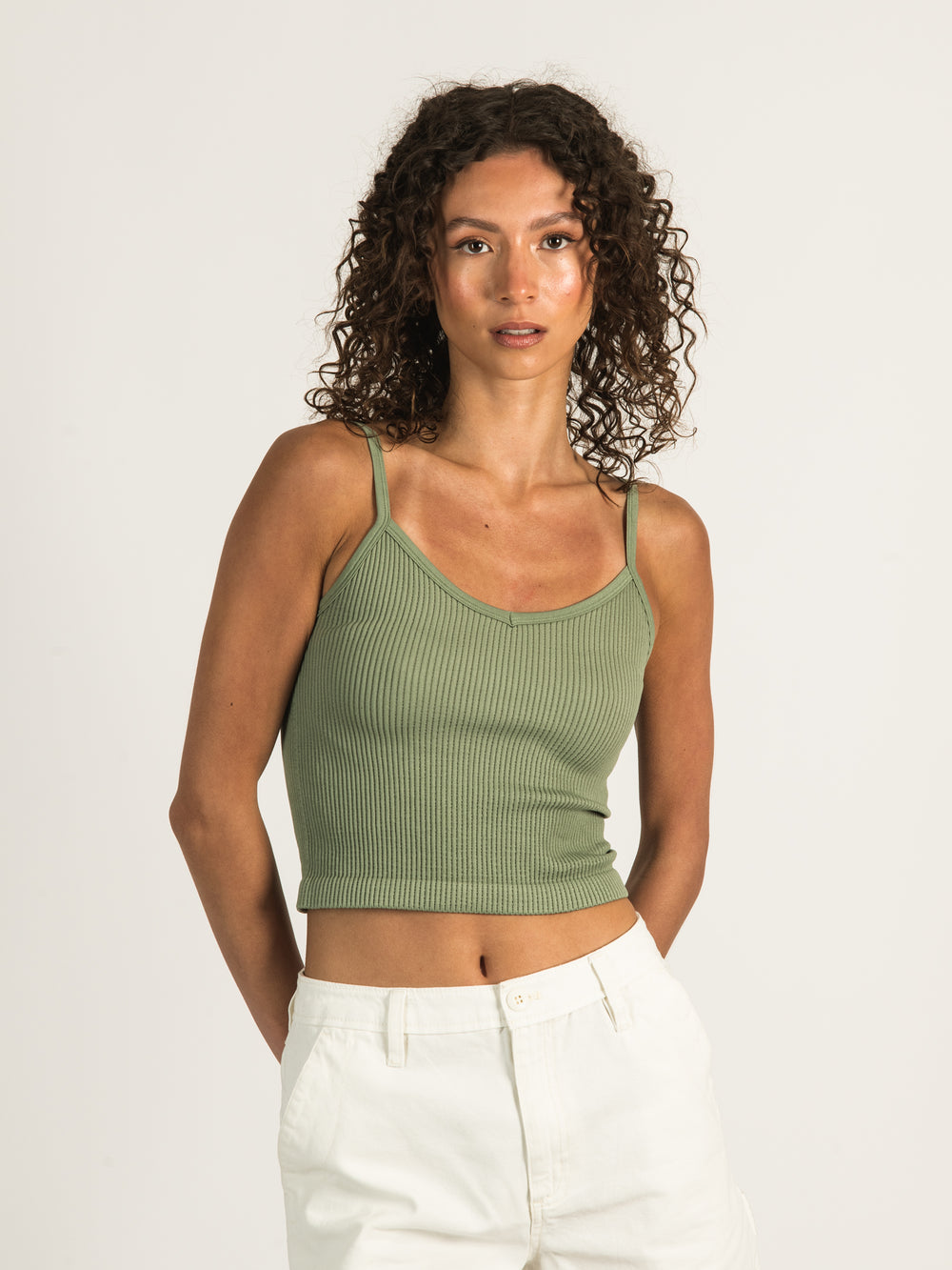 Girls Seamless Ribbed Bungee Cami