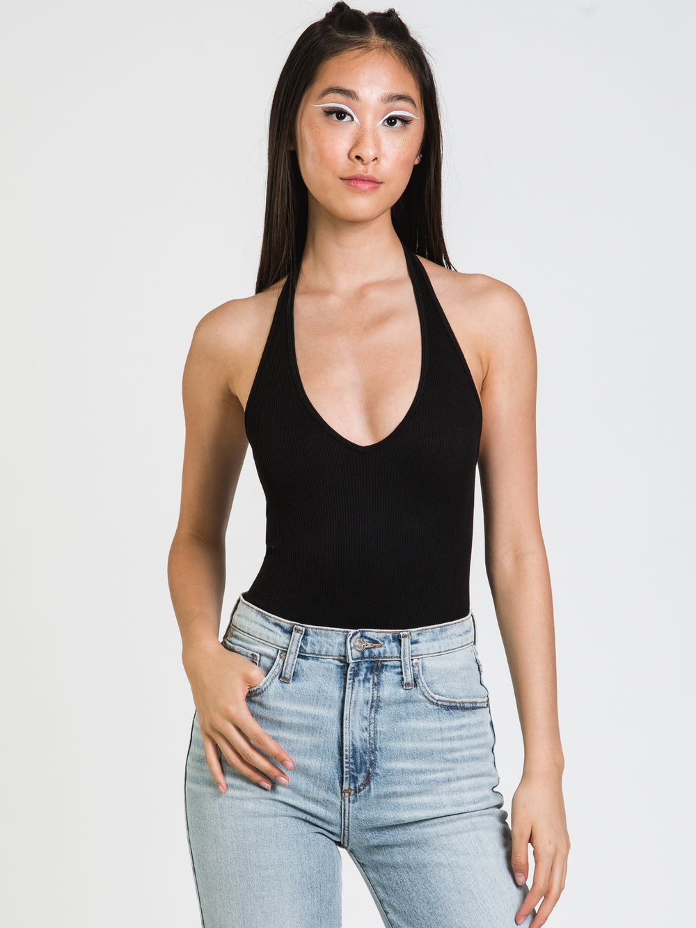 DYNAMIC HALTER V PLUNGE BODYSUIT - CLEARANCE