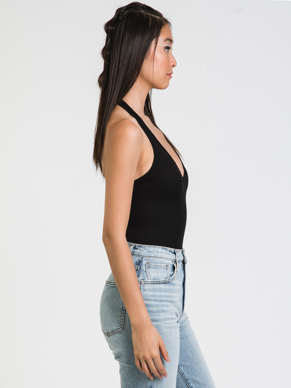 DYNAMIC HALTER V PLUNGE BODYSUIT - CLEARANCE