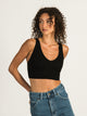 DYNAMIC DYNAMIC DEEP V CROP RIBBED BRALETTE  - CLEARANCE - Boathouse