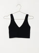 DYNAMIC DYNAMIC DEEP V CROP RIBBED BRALETTE  - CLEARANCE - Boathouse