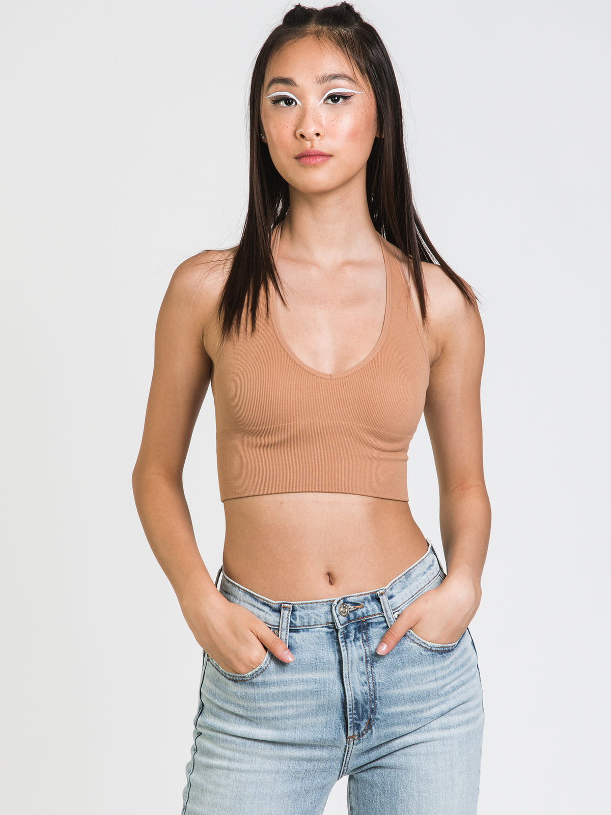 DYNAMIC RIB V-NECK HALTER BRAMI - CLEARANCE