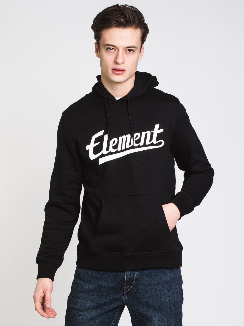 MENS LEAGUE PULLOVER HOODIE - BLACK - CLEARANCE