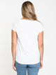 ESPRIT WOMENS BOX LOGO S/S TEE - WHITE - CLEARANCE - Boathouse