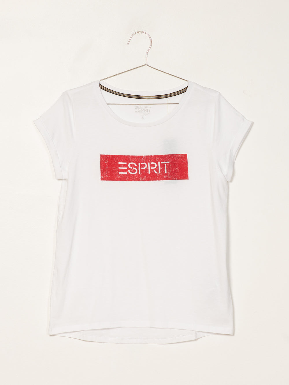 WOMENS BOX LOGO S/S TEE - WHITE - CLEARANCE