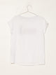 ESPRIT WOMENS BOX LOGO S/S TEE - WHITE - CLEARANCE - Boathouse