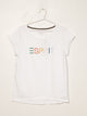 ESPRIT WOMENS VINTAGE SCOOP SHORT SLEEVE T-SHIRT - WHITE - CLEARANCE - Boathouse