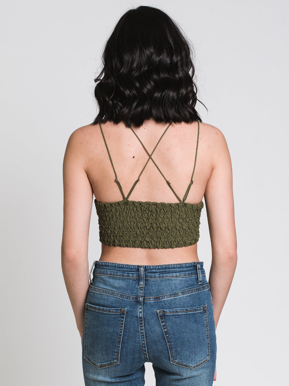 FREE PEOPLE ADELLA BRALETTE - OLIVE - CLEARANCE