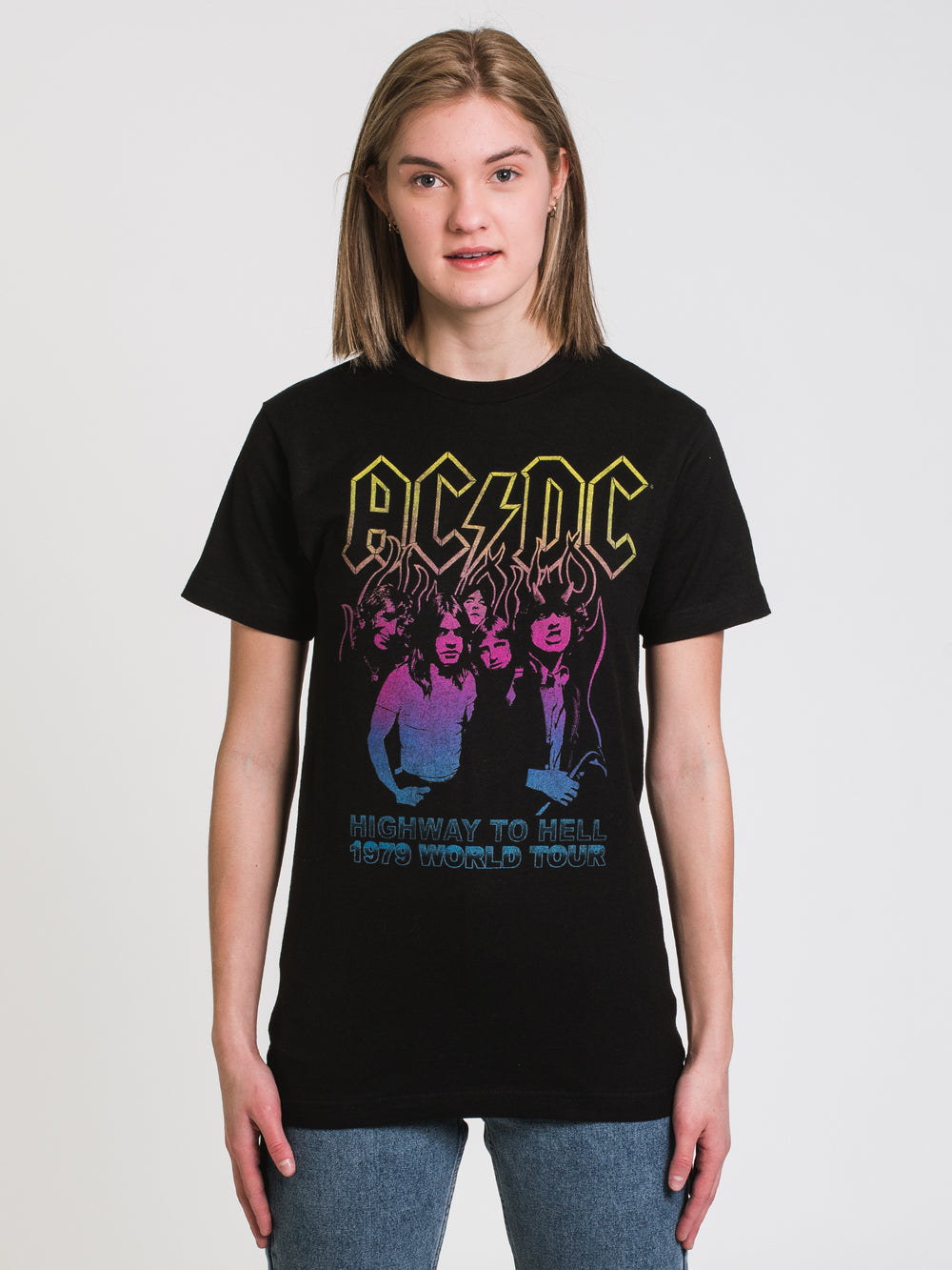 GOODIE TWO SLEEVE AC/DC ON FIRE T-SHIRT  - CLEARANCE