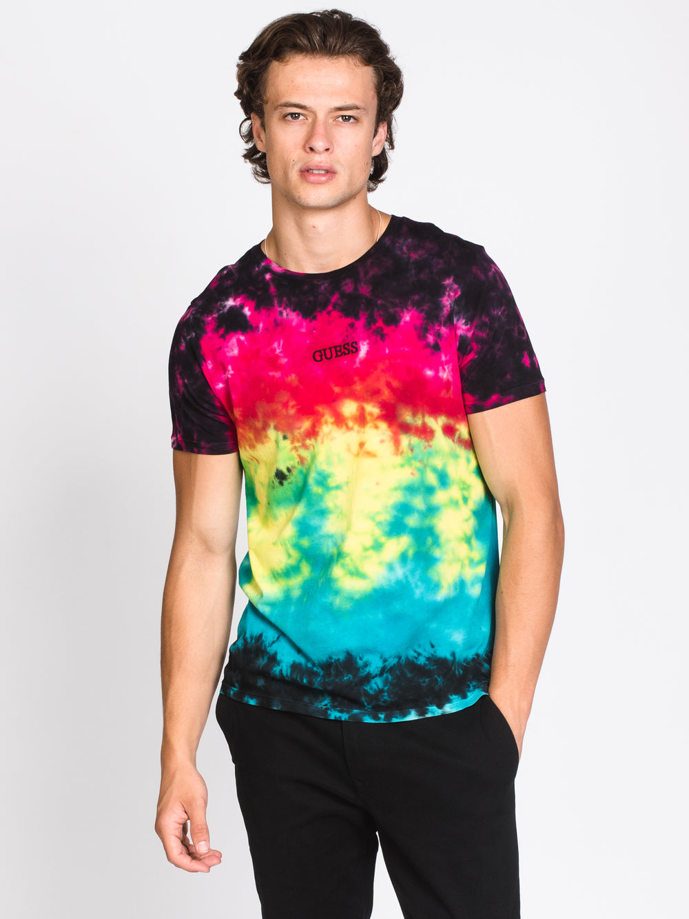 MENS COSMIC TIE DYE SHORT SLEEVE T - CLEARANCE