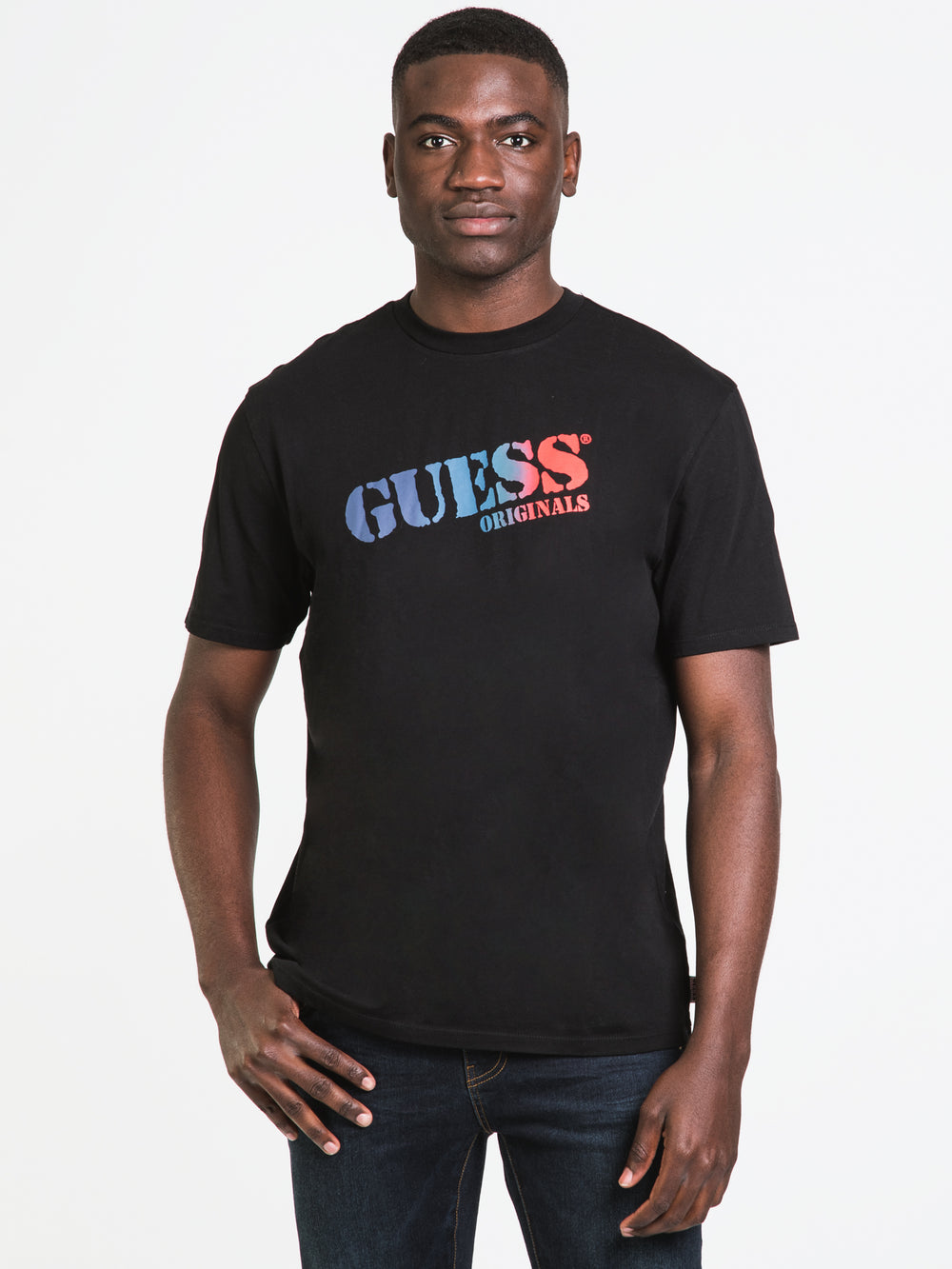 GUESS GO TIM OMBRE LOGO T-SHIRT - CLEARANCE