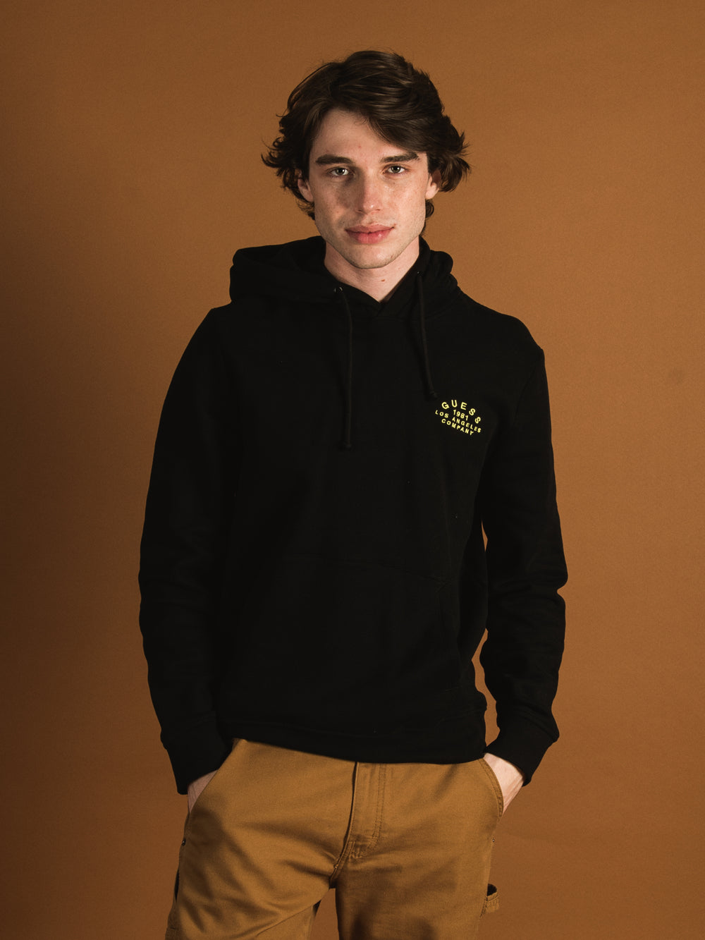 GUESS ALOIS PULLOVER FLEECE HOODIE - DESTOCKAGE