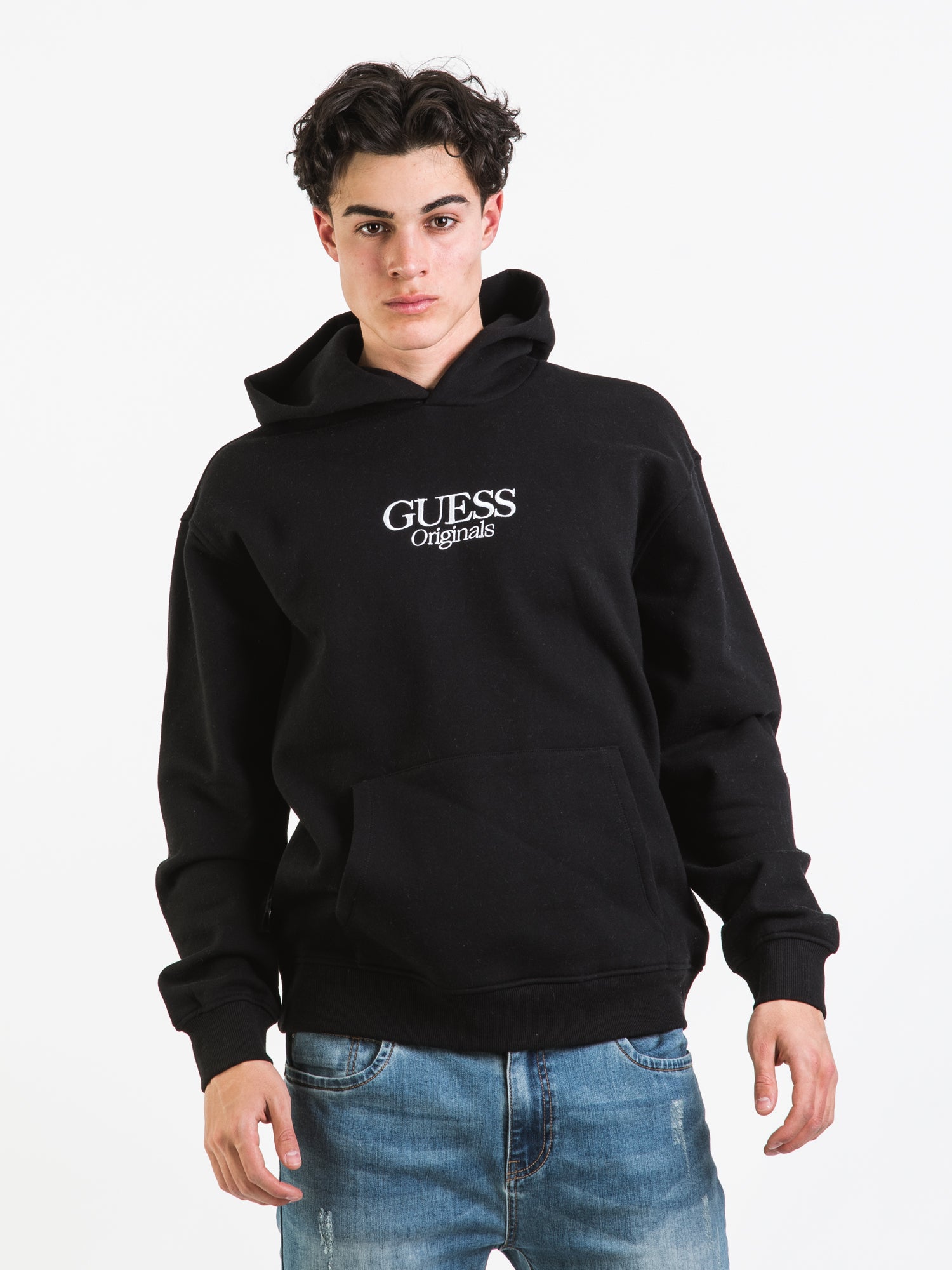 GUESS ORIGINALS JORDAN LOGO PULL OVER HOODIE CLEARANCE