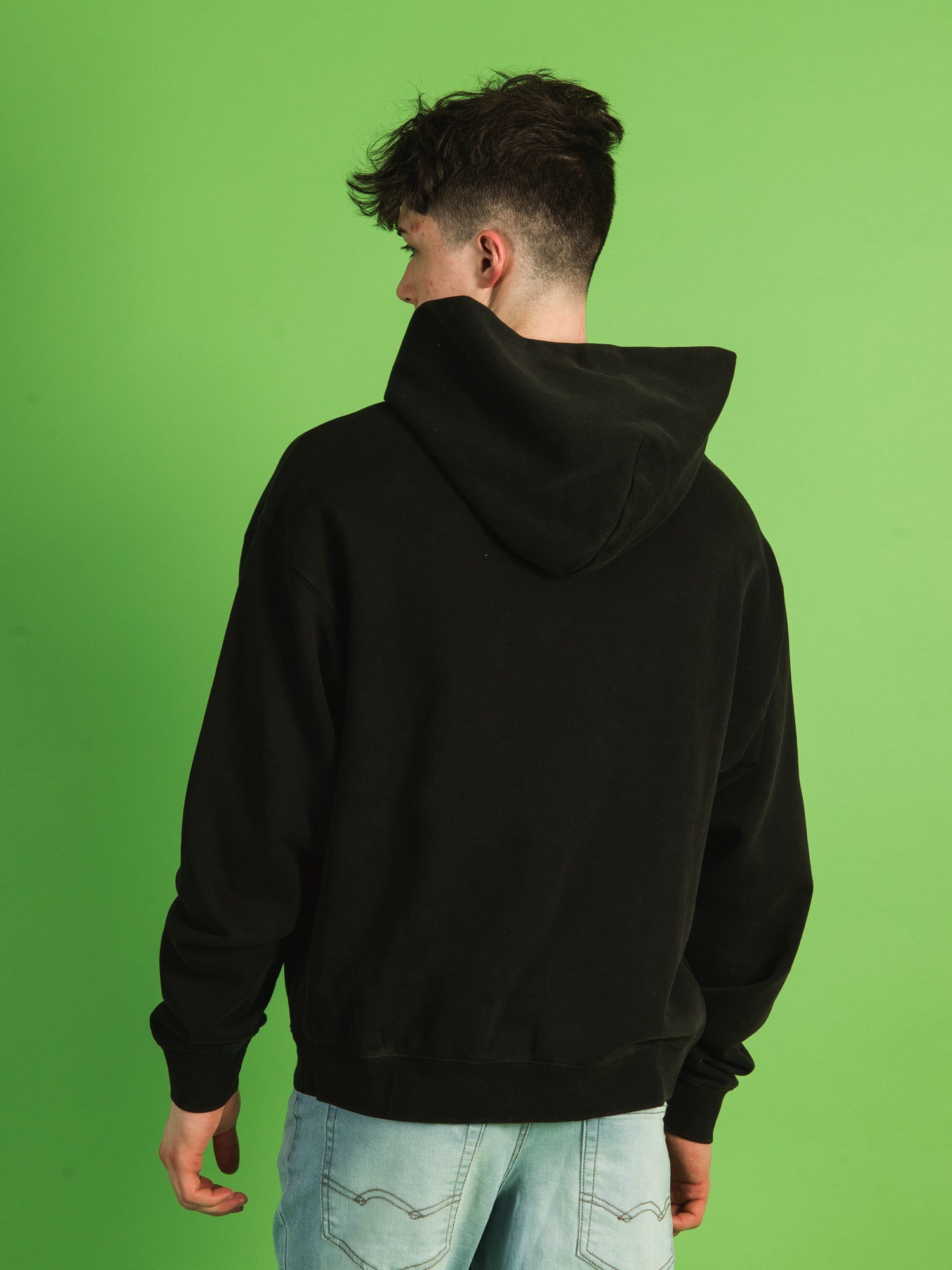 Guess logo repeat black on sale hoodie