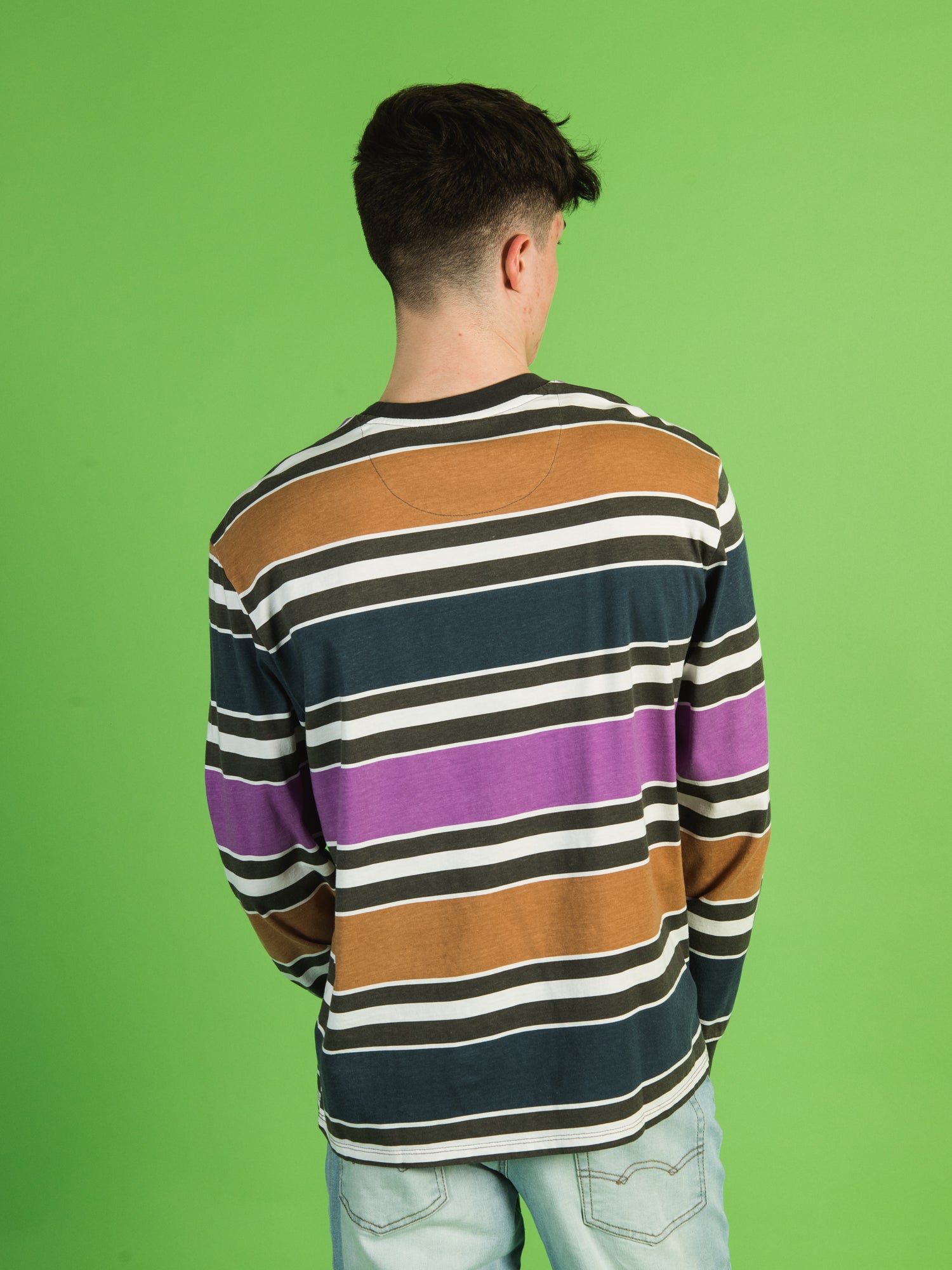 Guess striped long sleeve clearance mens